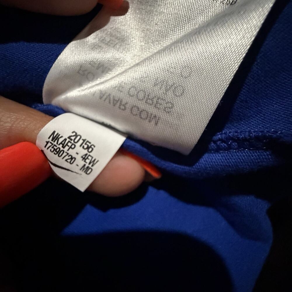 Nike LA Dodgers Blue White Spray Paint Logo T Shirt Women’s Medium Oversized NWT - Picture 7 of 12